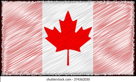 High detailed vector flag of Canada