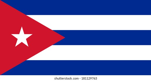 High detailed vector flag of Cuba