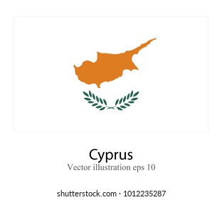 High Detailed vector flag of Cyprus isolated on white background. Vector illustration eps 10.