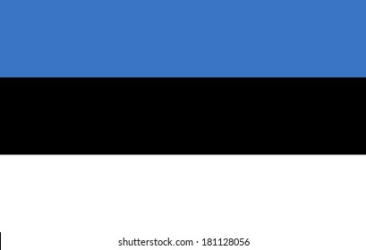 High detailed vector flag of Estonia
