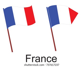 High Detailed Vector Flag of France isolated on white background. Vector illustration eps 10.