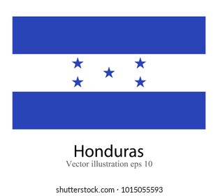 High Detailed vector flag of Honduras isolated on white background. Vector illustration eps 10.