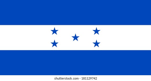 High detailed vector flag of Honduras