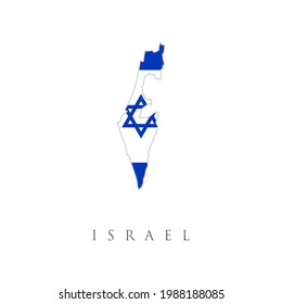 High detailed vector flag Israel country outline border map isolated on background. design for humanity, peace, donations, charity and anti-war.