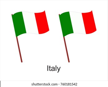 High Detailed Vector Flag of Italy isolated on white background. Vector illustration eps 10.