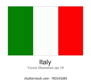 High Detailed vector flag of Italy isolated on white background. Vector illustration eps 10.