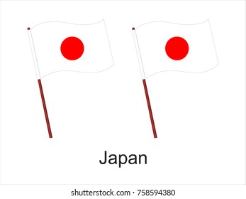 High Detailed Vector Flag of Japan isolated on white background. Vector illustration eps 10.