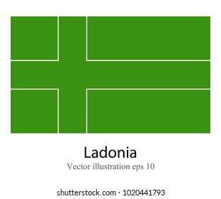 High Detailed vector flag of Ladonia isolated on white background. Vector illustration eps 10.
