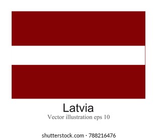 High Detailed vector flag of Latvia isolated on white background. Vector illustration eps 10.