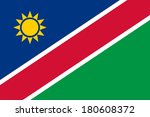 High detailed vector flag of Namibia
