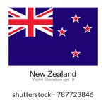 High Detailed vector flag of New Zealand isolated on white background. Vector illustration eps 10.