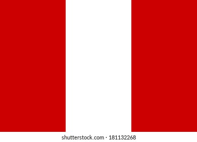 High detailed vector flag of Peru