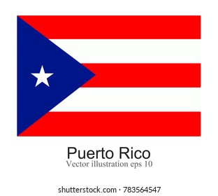 High Detailed vector flag of Puerto Rico isolated on white background. Vector illustration eps 10.