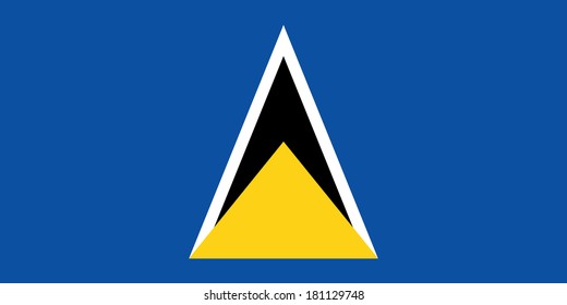 High detailed vector flag of Saint Lucia