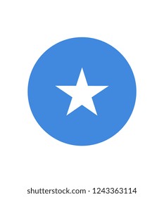 High detailed vector flag of Somalia. Somalia flag, official colors and proportion correctly. National Somalia flag. Vector illustration. EPS10.