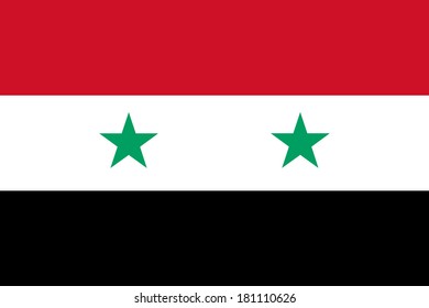 High detailed vector flag of Syria
