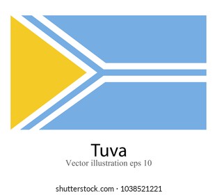 High Detailed vector flag of Tuva isolated on white background. Vector illustration eps 10.