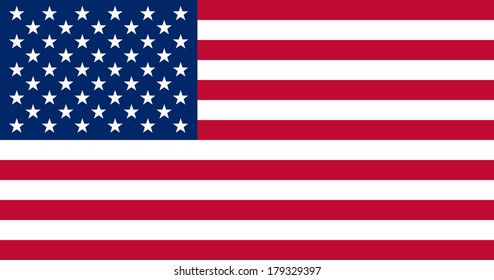 High detailed vector flag of United States 