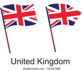 High Detailed Vector Flag of United Kingdom isolated on white background. Vector illustration eps 10.