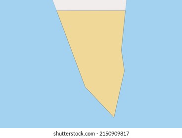 Mapa físico de Gibraltar vectorial de alto nivel, mapa topográfico de Gibraltar sobre blanco con ríos, lagos y países vecinos. Mapa vectorial adecuado para grandes impresiones y edición.