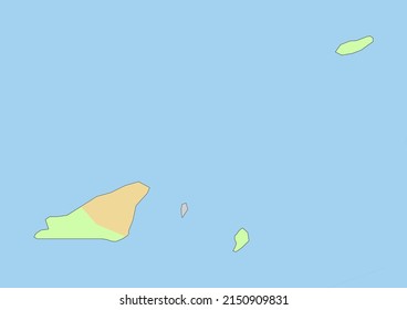 High detailed vector Guernsey physical map, topographic map of Guernsey on white with rivers, lakes and neighbouring countries. Vector map suitable for large prints and editing.