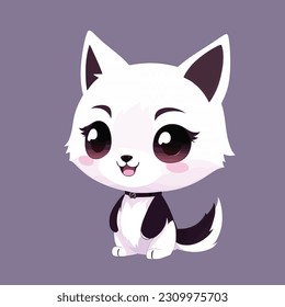 High detailed vector illustration of a dog or puppy