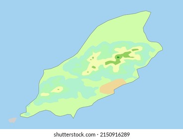 High detailed vector Isle of Man physical map, topographic map of Isle of Man on white with rivers, lakes and neighbouring countries. Vector map suitable for large prints and editing.