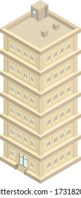 High detailed vector isometric building