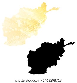 High detailed vector map. Afghanistan.