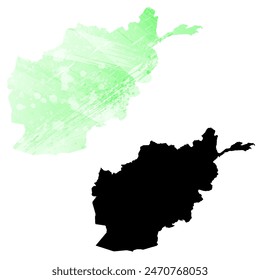 High detailed vector map. Afghanistan.