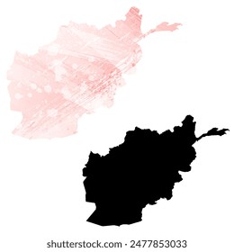High detailed vector map. Afghanistan.