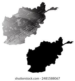 High detailed vector map. Afghanistan.