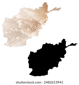 High detailed vector map. Afghanistan.