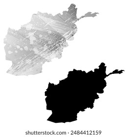 Mapa de Vector detallado. Afganistán.
