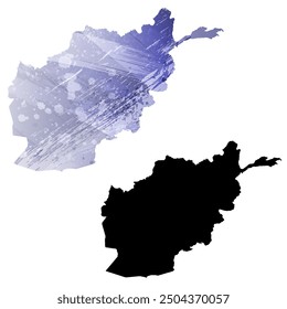 Alto mapa de Vector detallado. Afganistán.