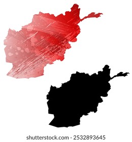 High detailed vector map. Afghanistan.