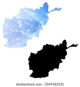 Detaillierte Vektorkarte mit hoher Auflösung. Afghanistan.