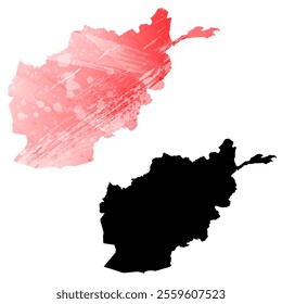 High detailed vector map. Afghanistan.