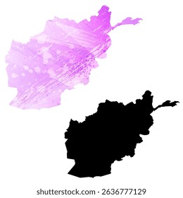 High detailed vector map. Afghanistan.