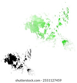 Mapa vetorial altamente detalhado. Ilhas Aland.