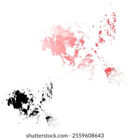 High detailed vector map. Aland Islands.