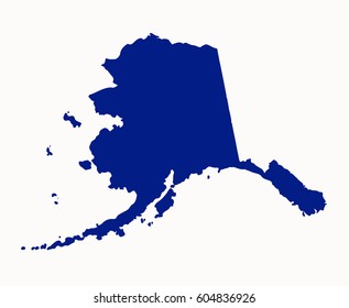 High detailed vector map - alaska