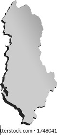 Mapa vectorial detallado alto - Albania
