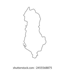 High detailed vector map - Albania