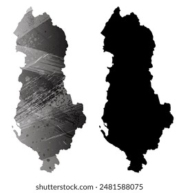 Mapa de Vector detallado. Albania.