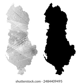 High detailed vector map. Albania.