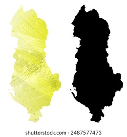 Mapa de Vector detallado. Albania.