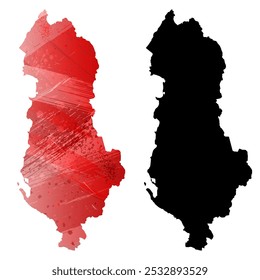 High detailed vector map. Albania.