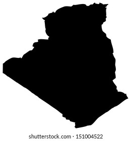 High detailed vector map - Algeria 