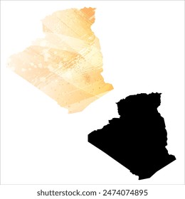 Mapa de Vector detallado. Argelia.